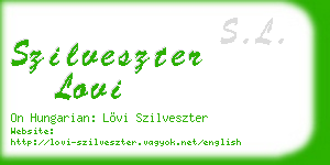 szilveszter lovi business card